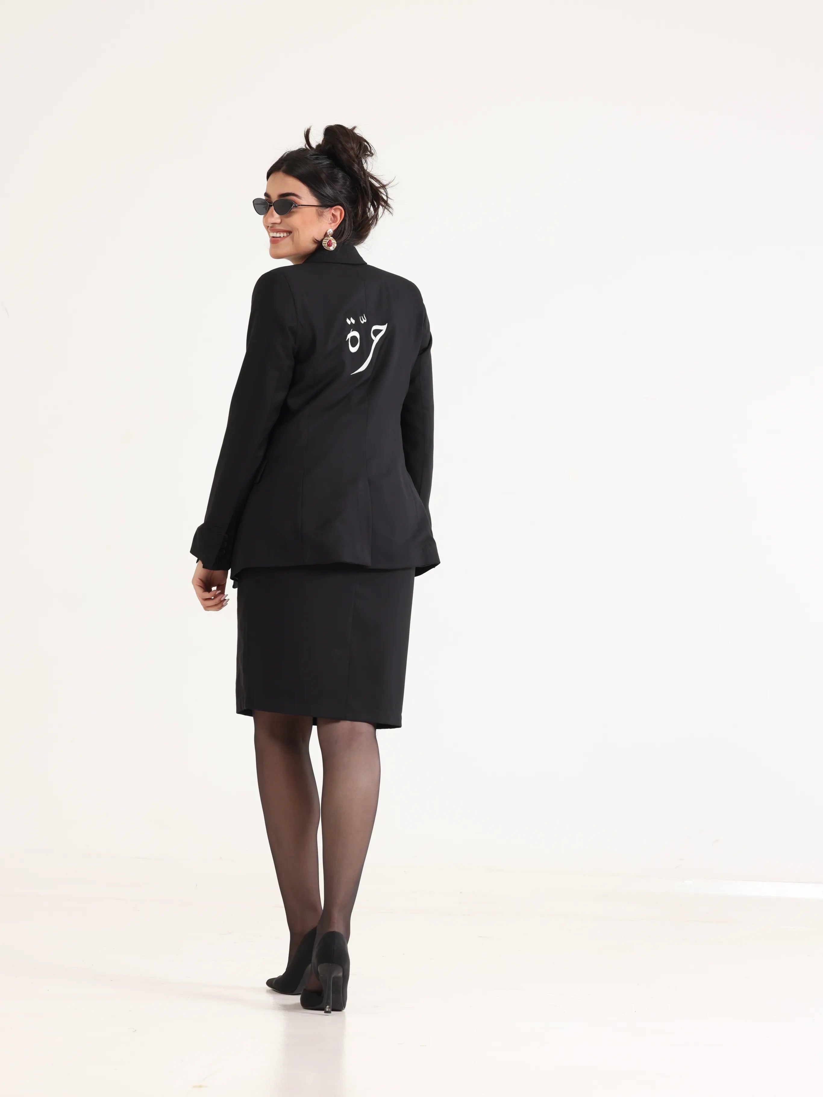 Slim Fit Blazer Black - حرّة