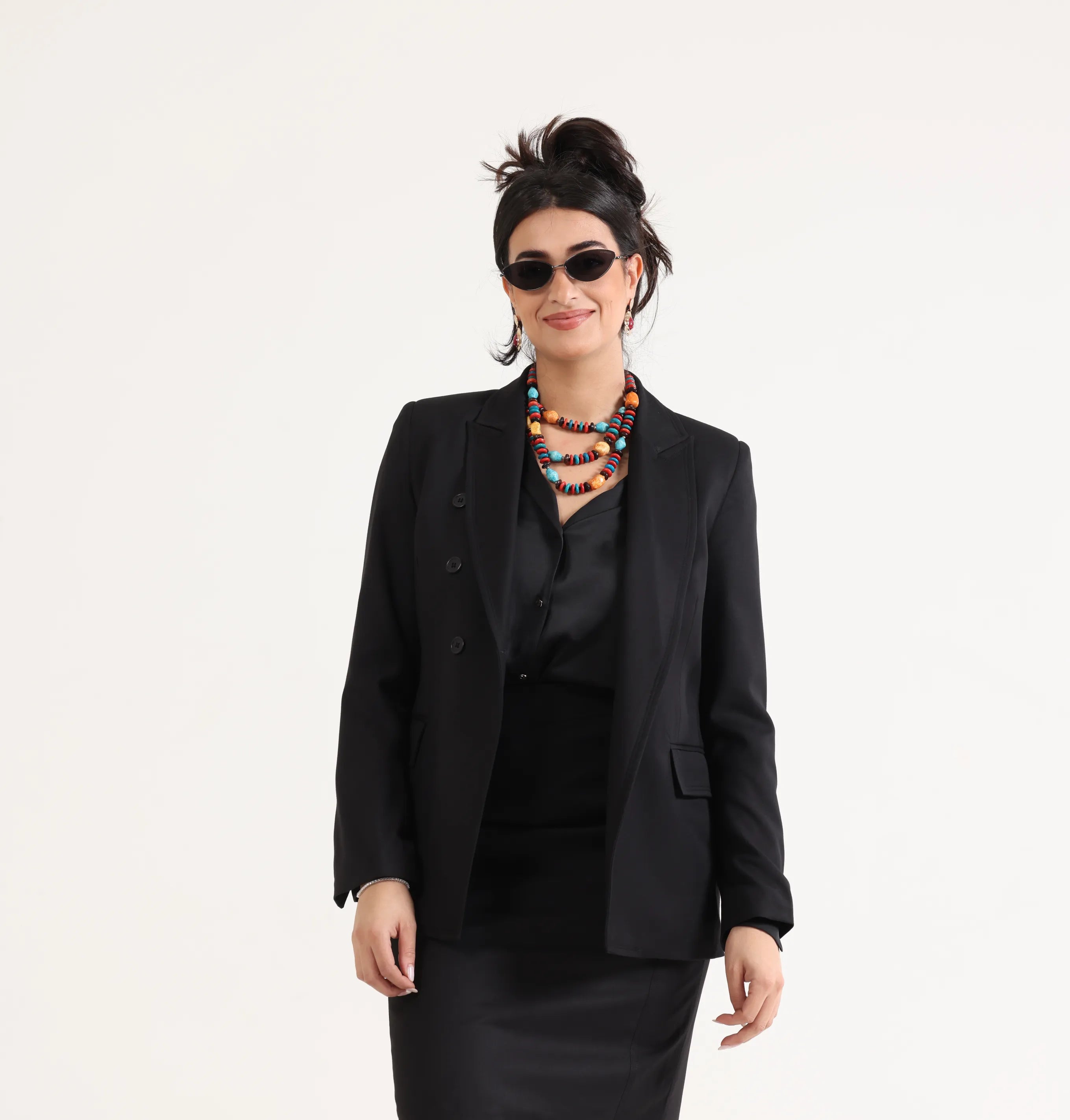 Slim Fit Blazer Black - حرّة