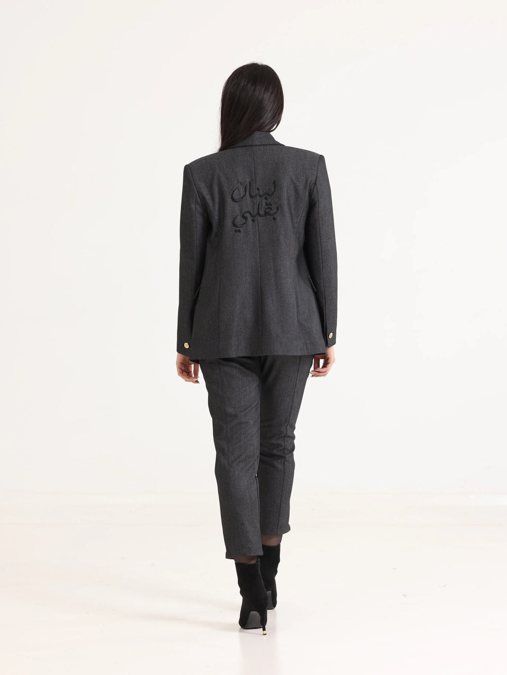 Straight Slim Pants Grey