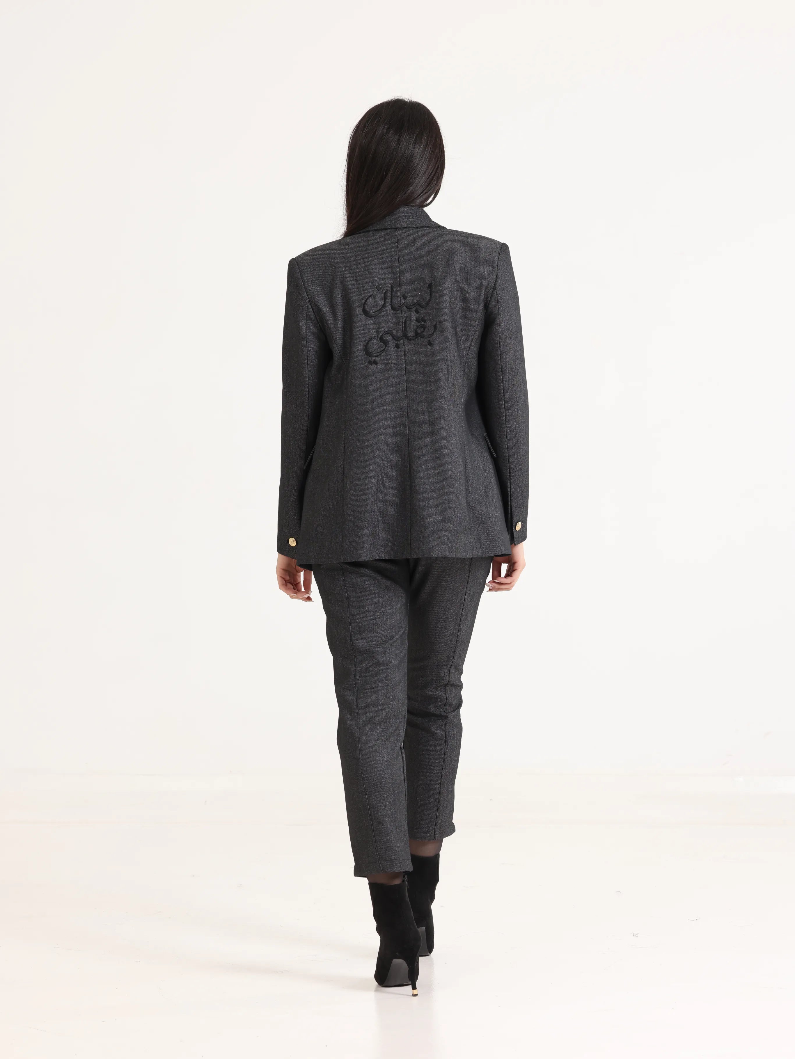 Straight Slim Pants Grey