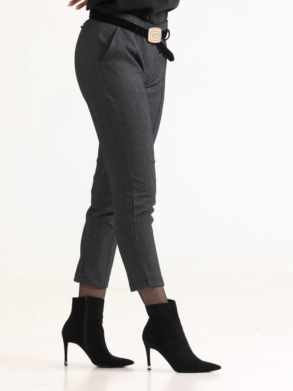 Straight Slim Pants Grey