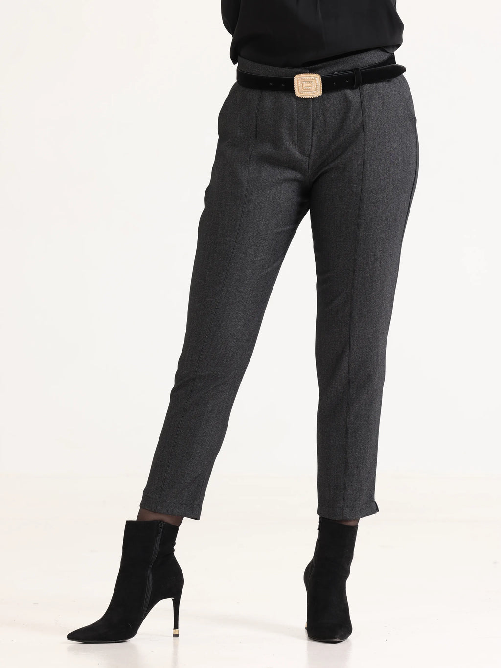 Straight Slim Pants Grey
