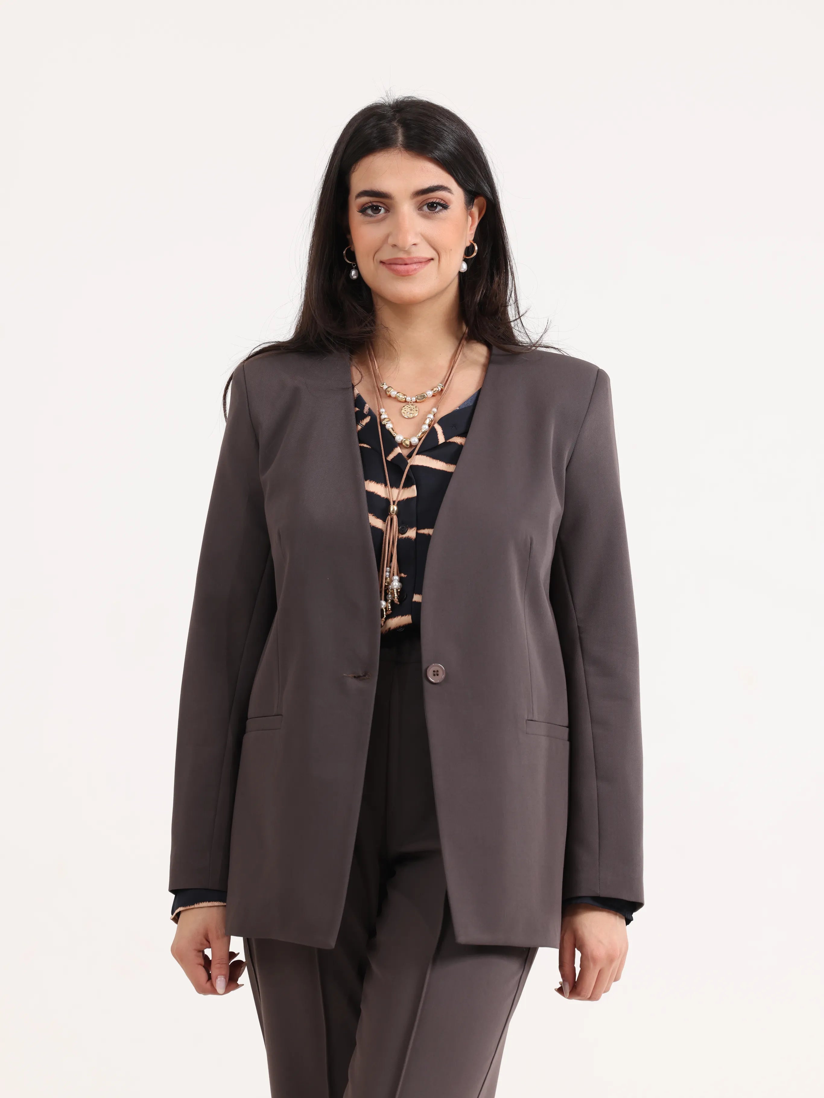 Oversized Loose Blazer  Khaki - 10,452 سبب لحبّك