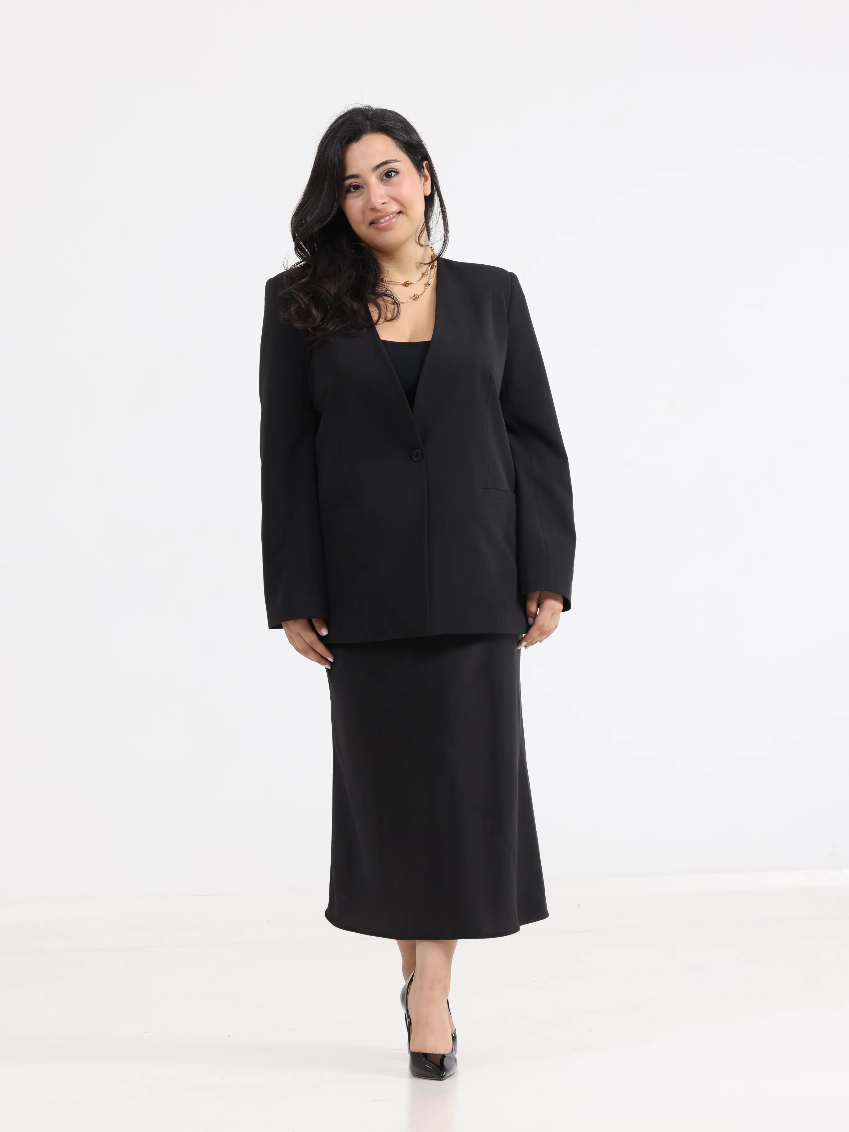 Oversized Loose Blazer Black - حبيبي c’est la vie