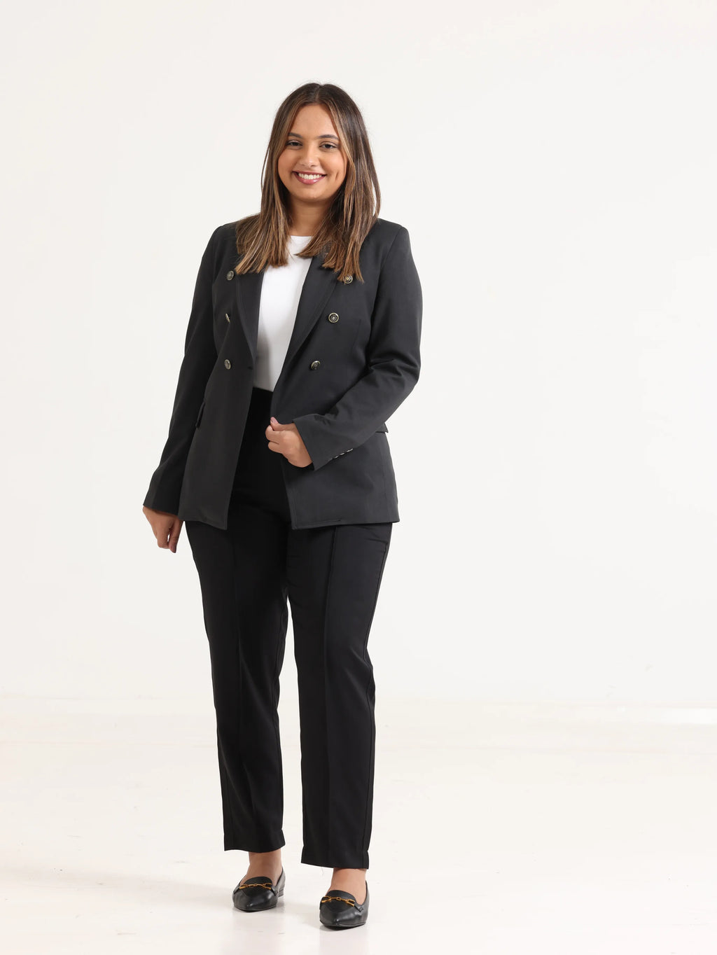 Slim Fit Blazer Dark Grey - قوية وناعمة