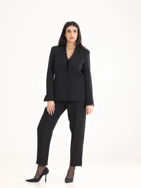 Loose Silky Pants Black