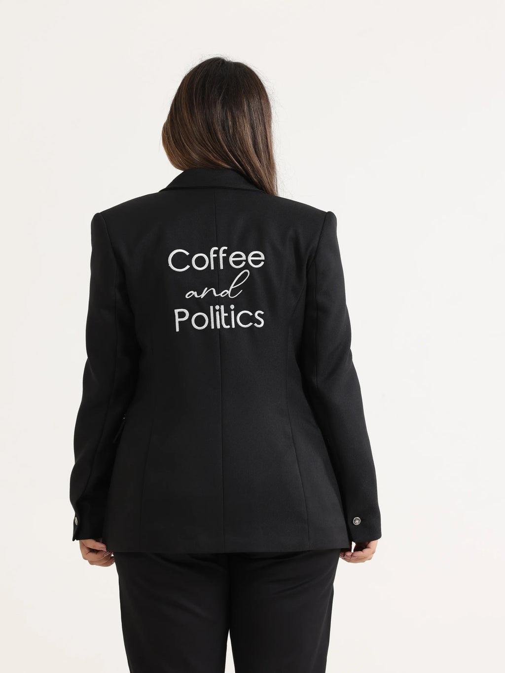 Slim Regular Blazer Black - Coffee and Politics