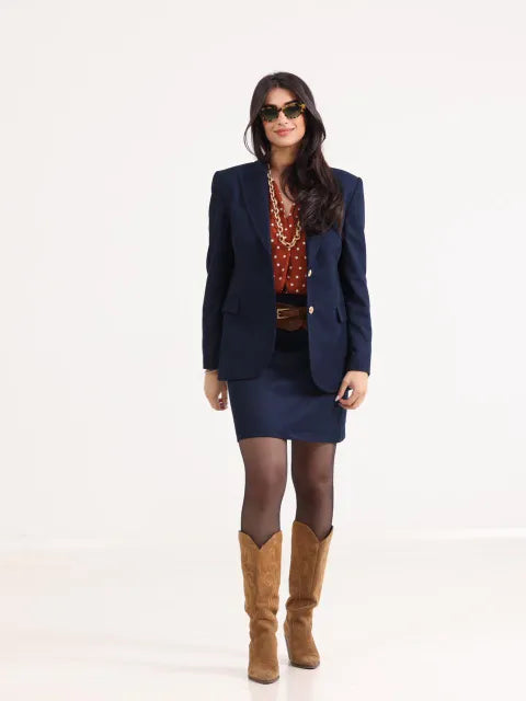 A-Line Évasé Skirt Dark Navy