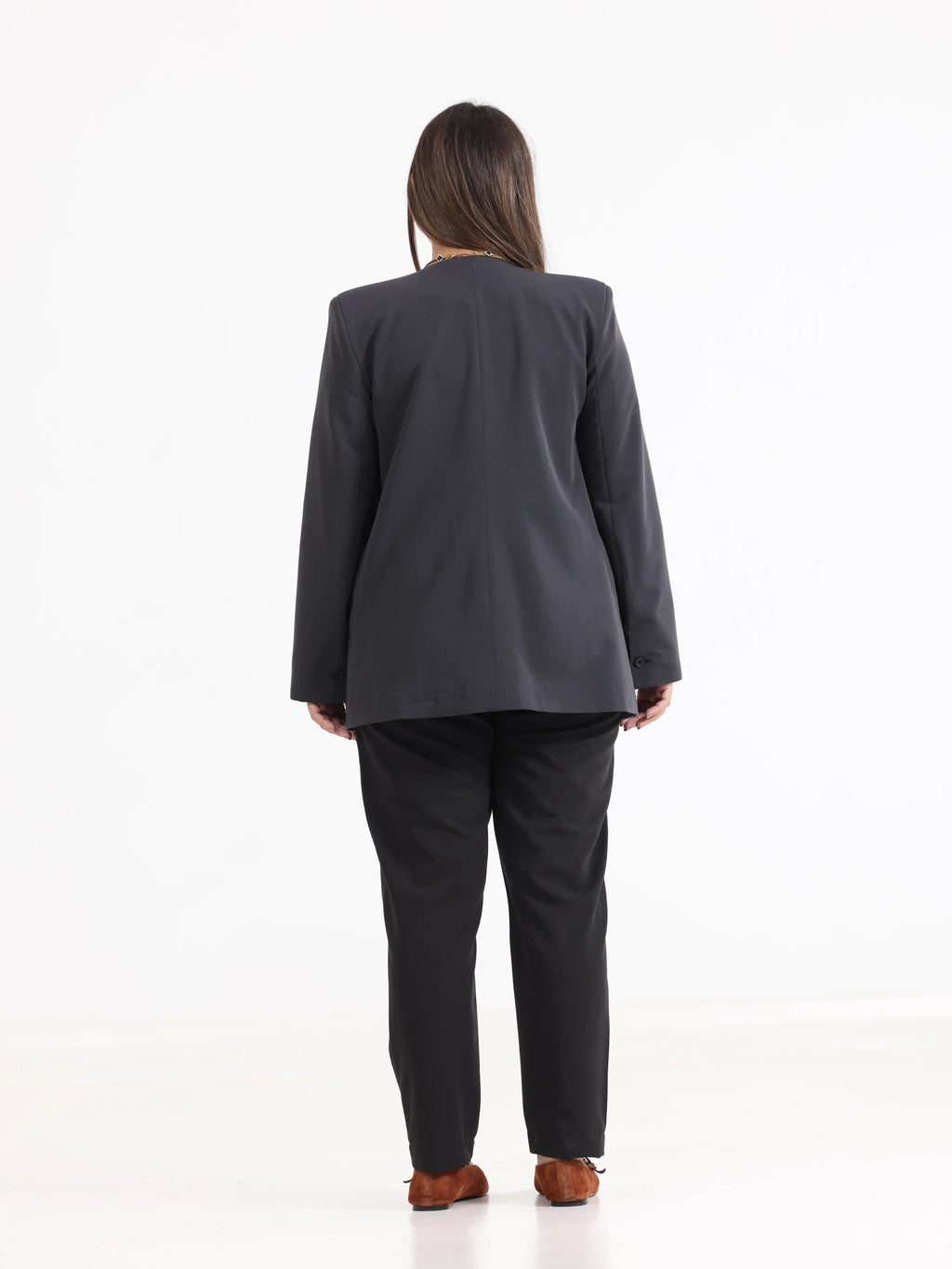 Oversized Loose Blazer Grey