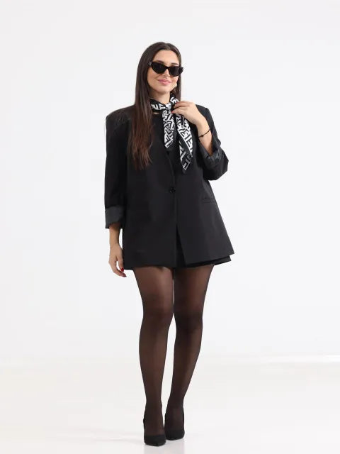 Oversized Loose Blazer Black - بيروت, my heart